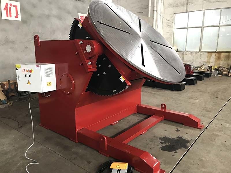 10 T 2 Axies Welding Turn Table , Foot Pedal Tilting Rotation Arc