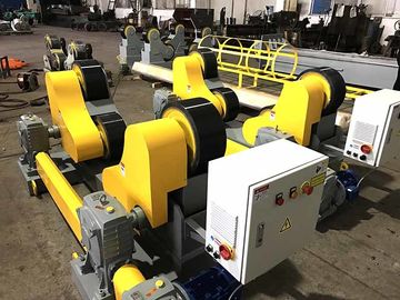 Yellow Grey Heavy Duty Pipe Rollers / Pipe Welding Rollers With PU Wheels , 40T Capacity