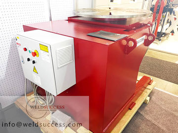 360° Rotary Welding Positioner / Welding Turn Table Rotary And Tilting Red Color