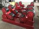 Exported Red Color Self Aligning Heavy Duty Roller Stand Beds With 380 / 550v Voltage