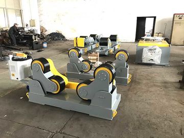 Yellow Grey Heavy Duty Pipe Rollers / Pipe Welding Rollers With PU Wheels , 40T Capacity