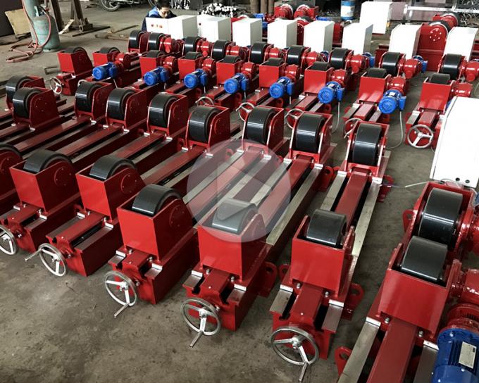 Lead Screw Adjustment 20T Pipe Welding Rotator with Rubber Material Rollers